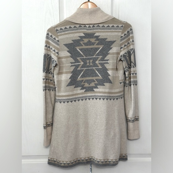 Yes Lola Women's Beautiful Aztec Geometric Print Open‎ Front Cardigan Size Small - Picture 2 of 4